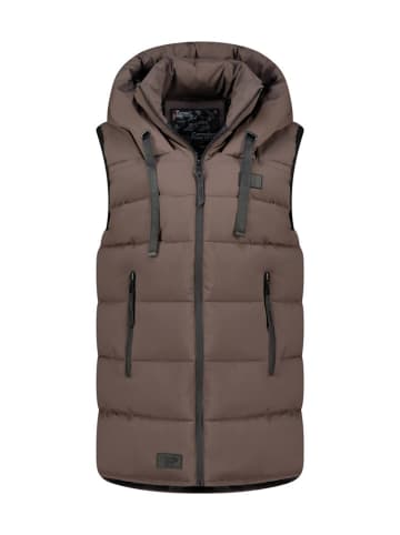 Canadian Peak Doorgestikte bodywarmer "Dolbeak" bruin