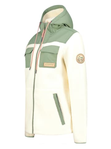 Canadian Peak Fleecejacke "Toulouseak" in Creme/ Grün