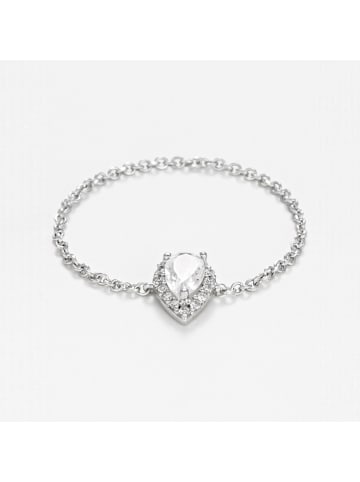 DIAMANTA Witgouden ring "Invisible tear" met diamanten