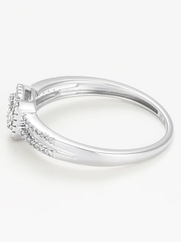DIAMANTA Witgouden ring "Brillants baguettes" met diamanten