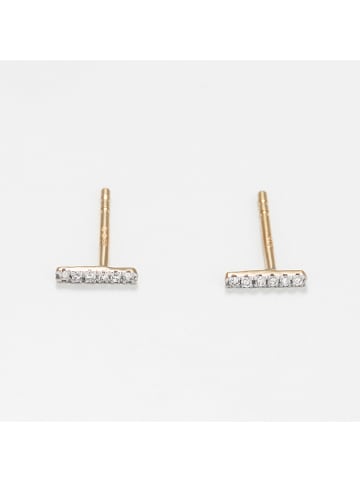 DIAMANTA Złote kolczyki-wkrętki z diamentami