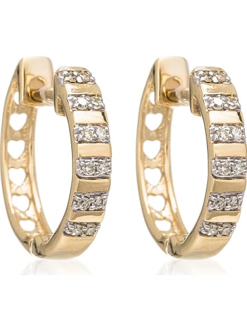 DIAMANTA Gouden creolen "Linéa" met diamanten