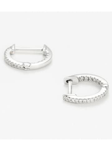 DIAMANTA Witgouden oorringen "Perfect créoles" met diamanten