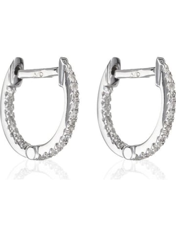 DIAMANTA Złote kolczyki "Perfect créoles" z diamentami