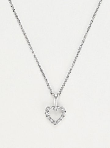 DIAMANTA Witgouden hanger "Mini coeur" met diamanten
