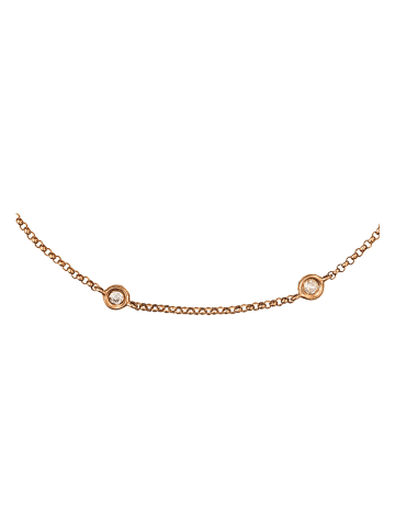 DIAMANTA Roségold-Armkette "Sunshine" mit Diamanten