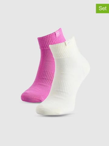 4F 2er-Set: Socken in Weiß/ Pink