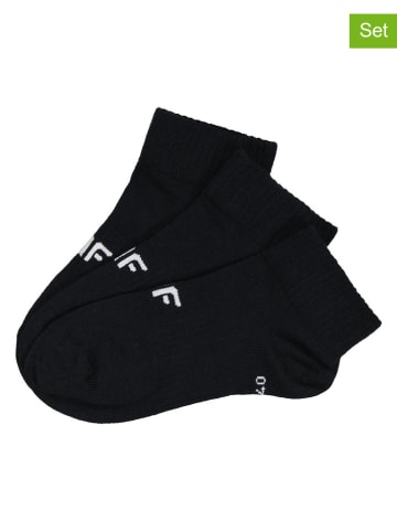 4F 3er-Set: Socken in Schwarz