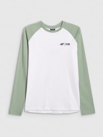 4F Longsleeve in Weiß/ Grün