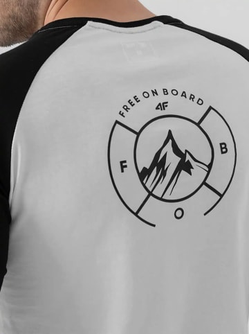 4F Longsleeve in Weiß/ Schwarz