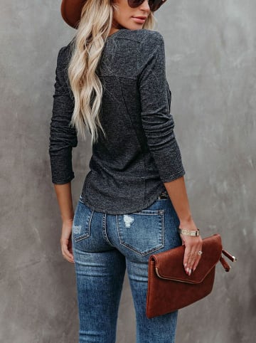 Milan Kiss Longsleeve in Anthrazit