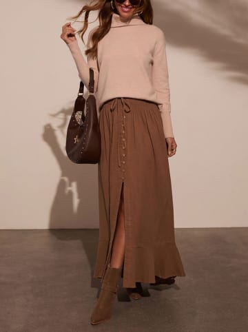 Milan Kiss Spódnica w kolorze jasnobrązowym