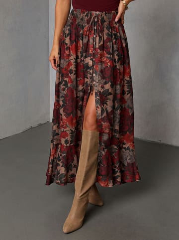 Milan Kiss Rok rood/beige