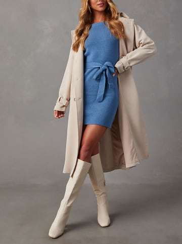 Milan Kiss Sukienka dzianinowa w kolorze niebieskim