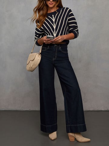 Milan Kiss Sweter w kolorze granatowym