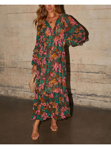 Milan Kiss Sukienka w kolorze zielono-różowym