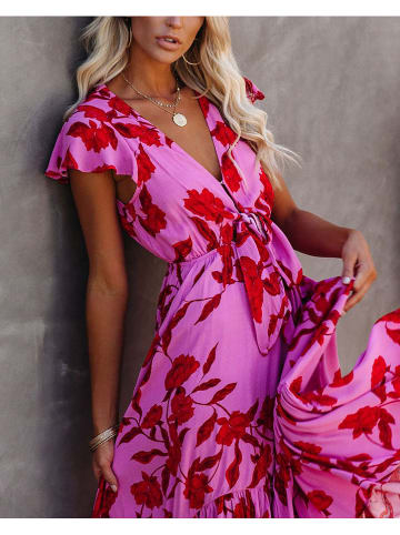 Milan Kiss Kleid in Pink/ Rot