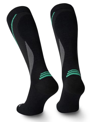 Spaio Ski-/snowboardkniekousen "Thermo-Evo" zwart/groen