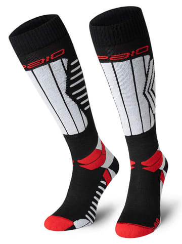 Spaio Ski-/snowboardsokken "Play" zwart/rood/wit