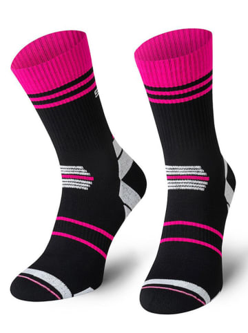 Spaio Laufsocken "Powerful" in Schwarz/ Pink