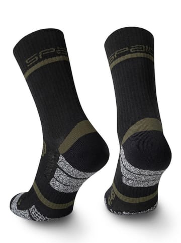 Spaio Skarpety trekkingowe "Alpha" w kolorze czarno-oliwkowym