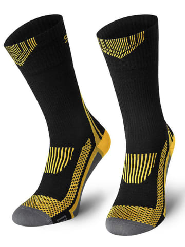 Spaio Trekkingsocken "Tactical" in Schwarz/ Grau/ Gelb