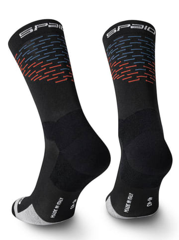 Spaio Trekkingsocken "Merino" in Schwarz/ Blau/ Orange