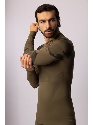 Spaio Koszulka termiczna "Tactical" w kolorze khaki