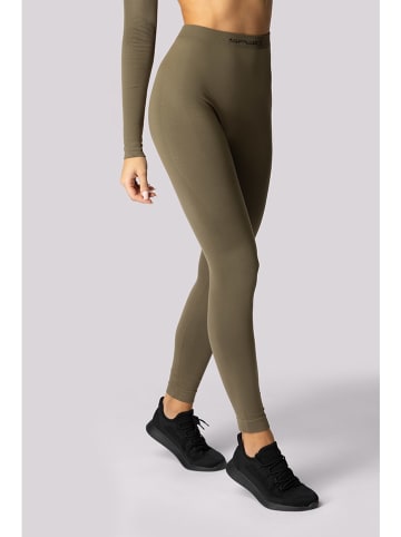 Spaio Legginsy termiczne "Alpha" w kolorze khaki