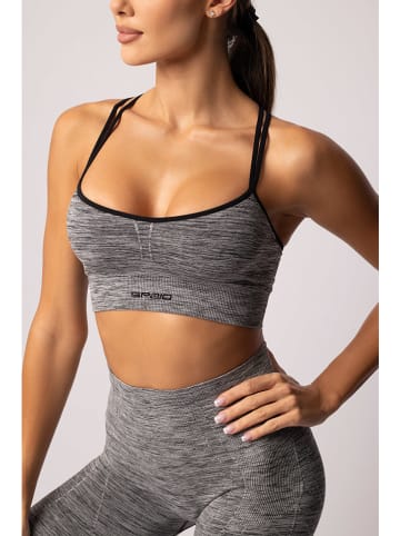 Spaio Sport-BH "Melange" in Grau/ Schwarz