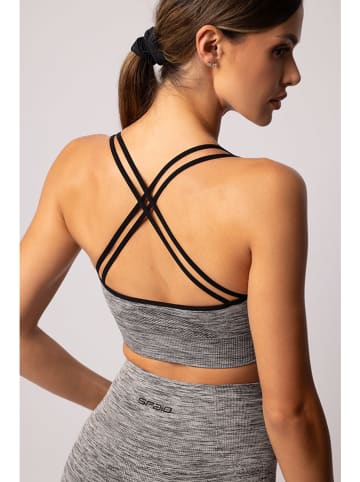 Spaio Sport-BH "Melange" in Grau/ Schwarz