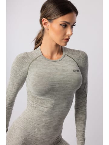 Spaio Koszulka sportowa "Melange" w kolorze khaki