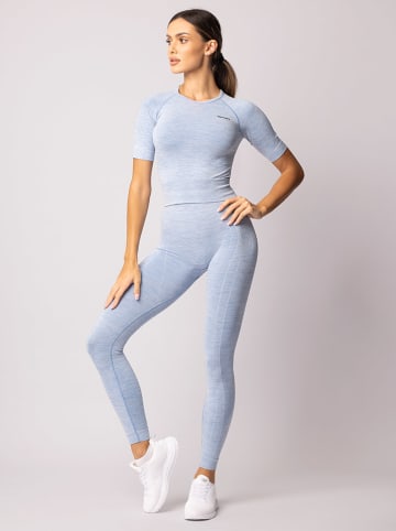 Spaio Trainingsshirt "Melange" in Hellblau