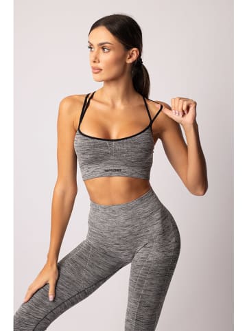 Spaio Legginsy sportowe "Melange" w kolorze szarym