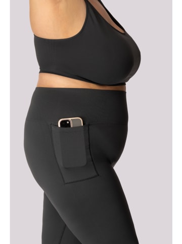 Spaio Legginsy sportowe "Base" w kolorze antracytowym