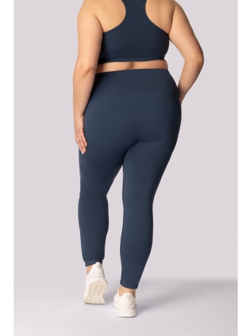 Spaio Legginsy sportowe "Base" w kolorze granatowym