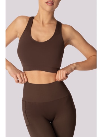 Spaio Biustonosz sportowy "Base" w kolorze brązowym