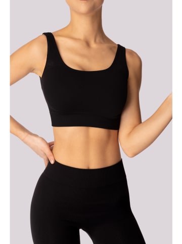 Spaio Sport-BH "Ribbed" in Schwarz