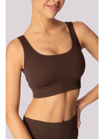 Spaio Sport-BH "Ribbed" in Braun
