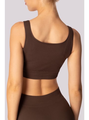 Spaio Sport-BH "Ribbed" in Braun