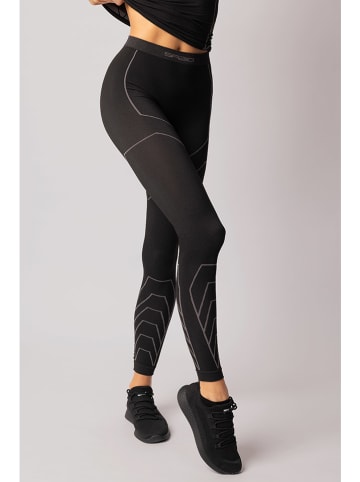 Spaio Thermoleggings "Rapid" in Schwarz/ Grau