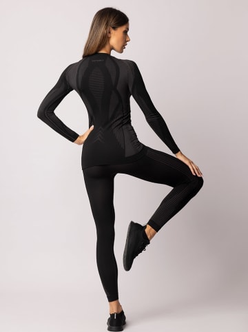 Spaio Koszulka termiczna "Powerful" w kolorze czarno-szarym