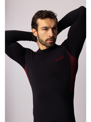 Spaio Thermolongsleeve "Fierce" in Schwarz/ Rot