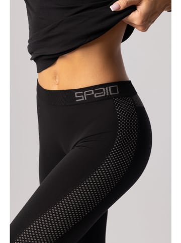 Spaio Legginsy termiczne "Fierce" w kolorze czarno-szarym