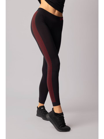 Spaio Thermoleggings "Fierce" in Schwarz/ Rot