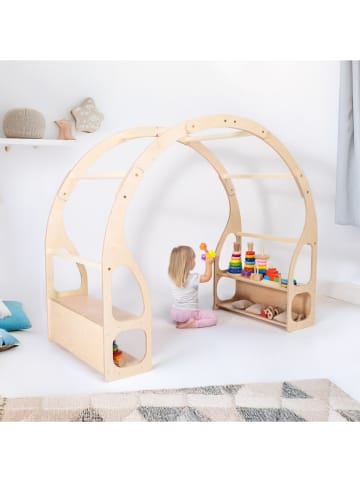 Woody Kids Spielzeugregal in Natur - (B)160 x (H)130 x (T)75 cm