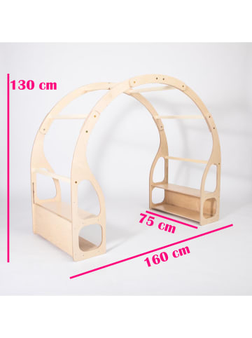 Woody Kids Spielzeugregal in Natur - (B)160 x (H)130 x (T)75 cm