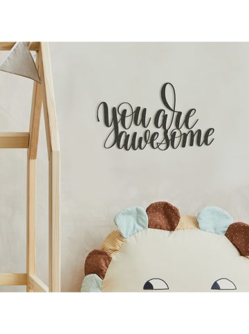 hippodino Wanddekor "You are awesome" in Schwarz - (B)40 x (H)23 cm
