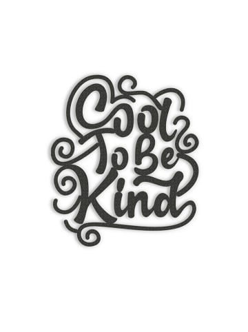 hippodino Wanddecoratie "Cool to be kind" zwart - (B)35 x (H)40 cm