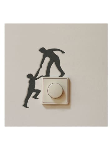 hippodino Wanddecoratie zwart - (B)13 x (H)16 cm